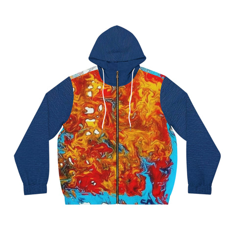 Men's Full-Zip  HIP HOP ART  Hoodie (AOP)