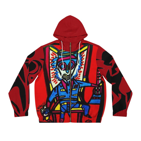 Men's Full-Zip HIP HOP ART Hoodie (AOP)