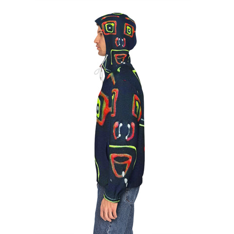 Men's Full-Zip HIP HOP ART Hoodie (AOP)