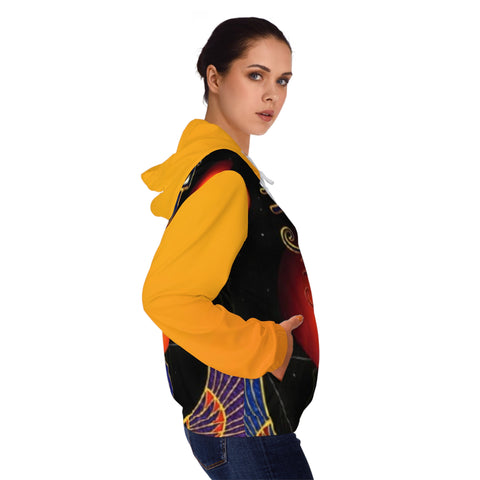 Women’s Full-Zip  HIP HOP ART Hoodie (AOP)