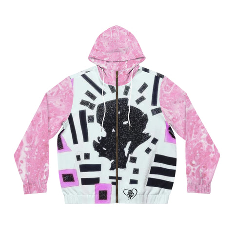 Men's Full-Zip HIP HOP ART Hoodie (AOP)