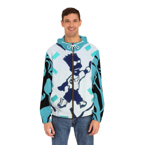 Men's Full-Zip HIP HOP ART Hoodie (AOP)