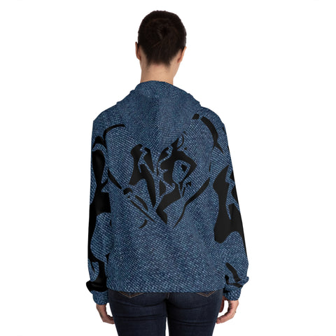 Women’s Full-Zip HIP HOP ART Hoodie (AOP)