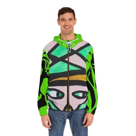 Men's Full-Zip  HIP HOP ART Hoodie (AOP)