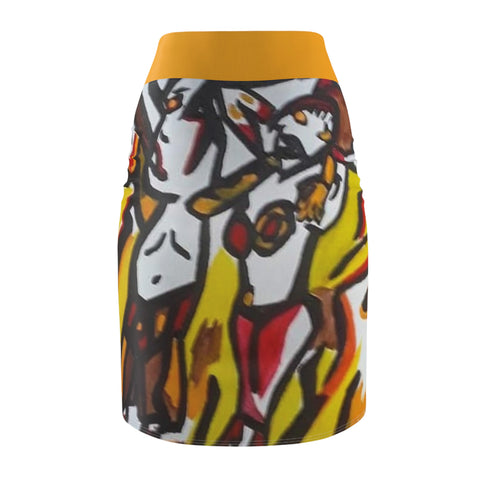 Women's HIP HOP ART Pencil Skirt (AOP)