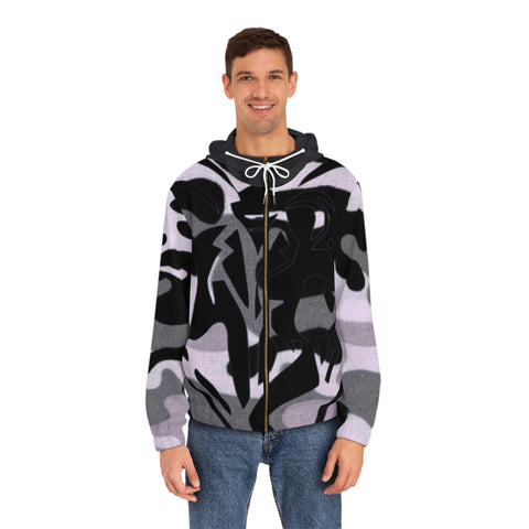 Men's Full-Zip HIP HOP ART  Hoodie (AOP)