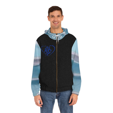 Men's Full-Zip  HIP HOP ART Hoodie (AOP)