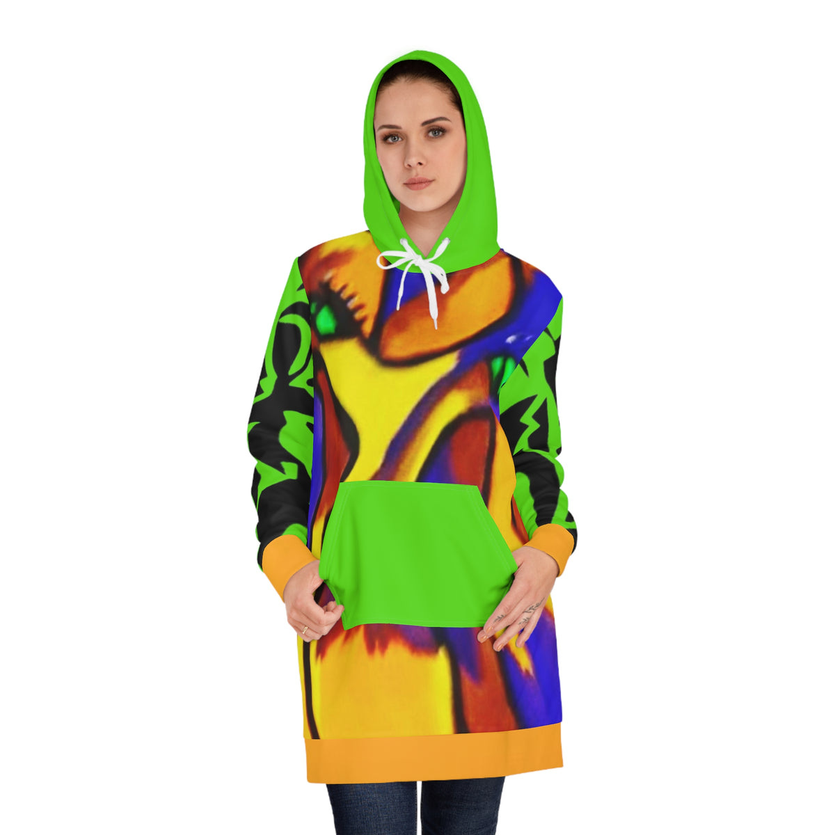 Women's HIP HOP ART Hoodie Dress (AOP)