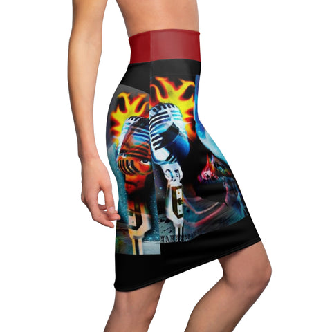 Women's HIP HOP ART Pencil Skirt (AOP)