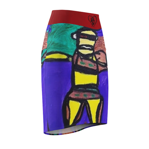 Women's HIP HOP ART Pencil Skirt (AOP)