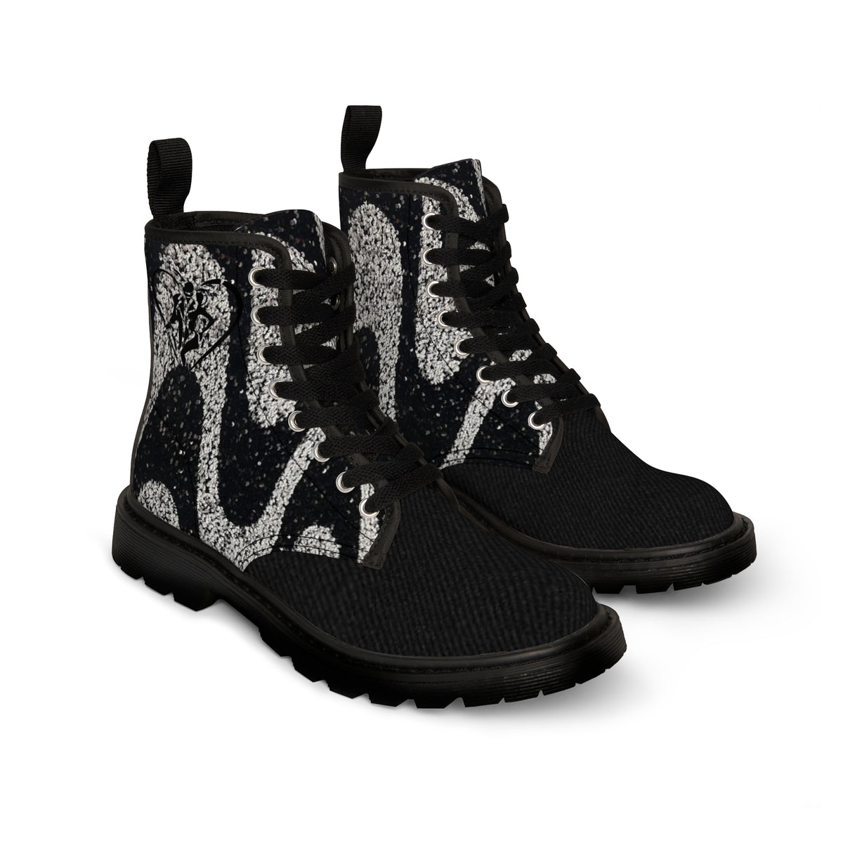 Men's  HIP HOP ART Canvas Boots