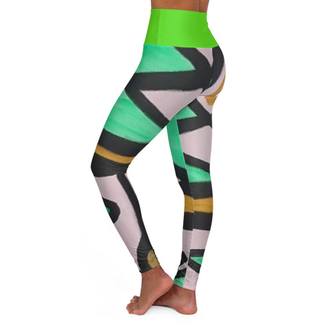 High Waisted  HIP HOP ART Yoga Leggings (AOP)