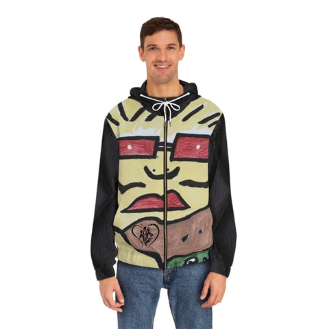 Men's Full-Zip HIP HOP ART Hoodie (AOP)