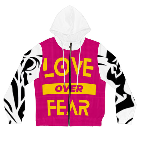 Women’s Full-Zip HIP HOP ART Hoodie (AOP)