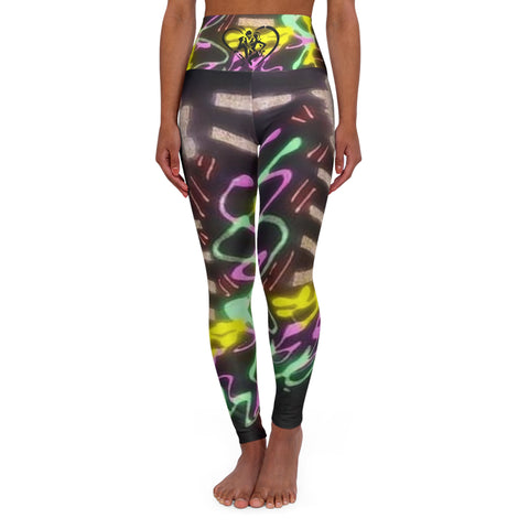 High Waisted  HIP HOP ART  Yoga Leggings (AOP)