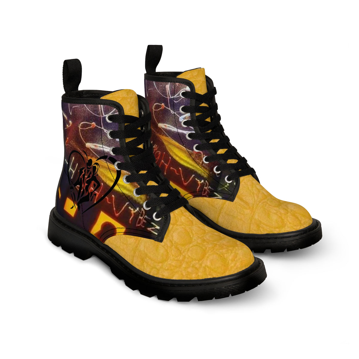 Men's  Musical Drip Canvas Boots