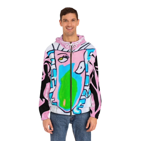 Men's Full-Zip HIP HOP ART Hoodie (AOP)