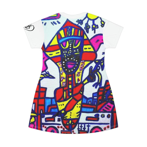 HIP HOP ART T-Shirt Dress (AOP)