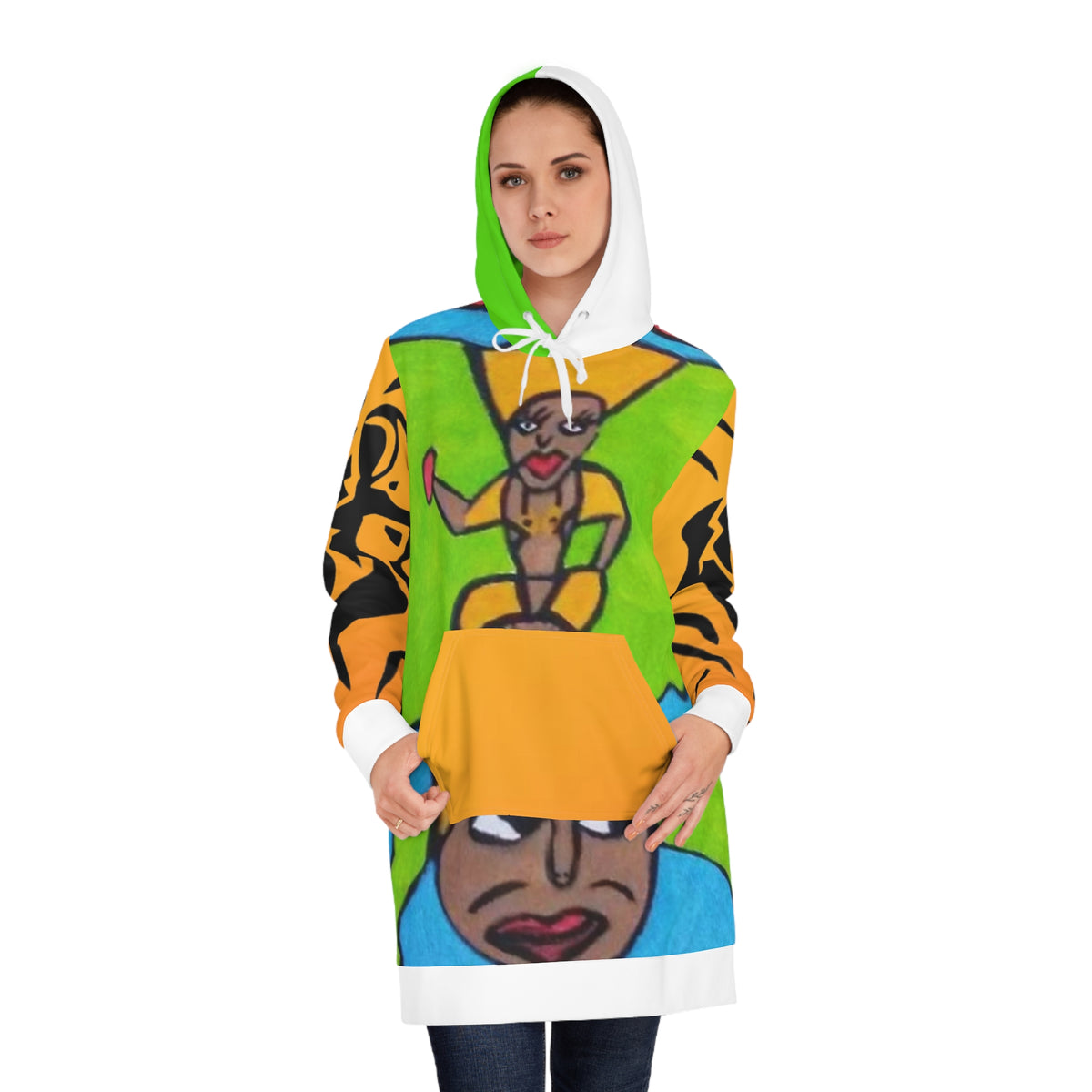 Women's HIP HOP ART Hoodie Dress (AOP)