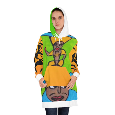 Women's HIP HOP ART Hoodie Dress (AOP)