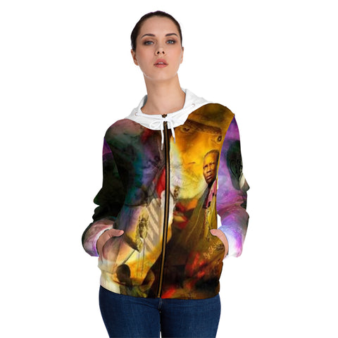 Women’s Full-Zip HIP HOP ART Hoodie (AOP)