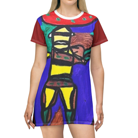 HIP HOP ART T-Shirt Dress (AOP)