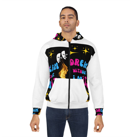 Unisex  Hip Hop Art Zip Hoodie (AOP)