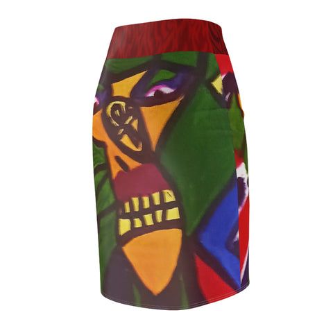 Women's  HIP HOP ART  Pencil Skirt (AOP)