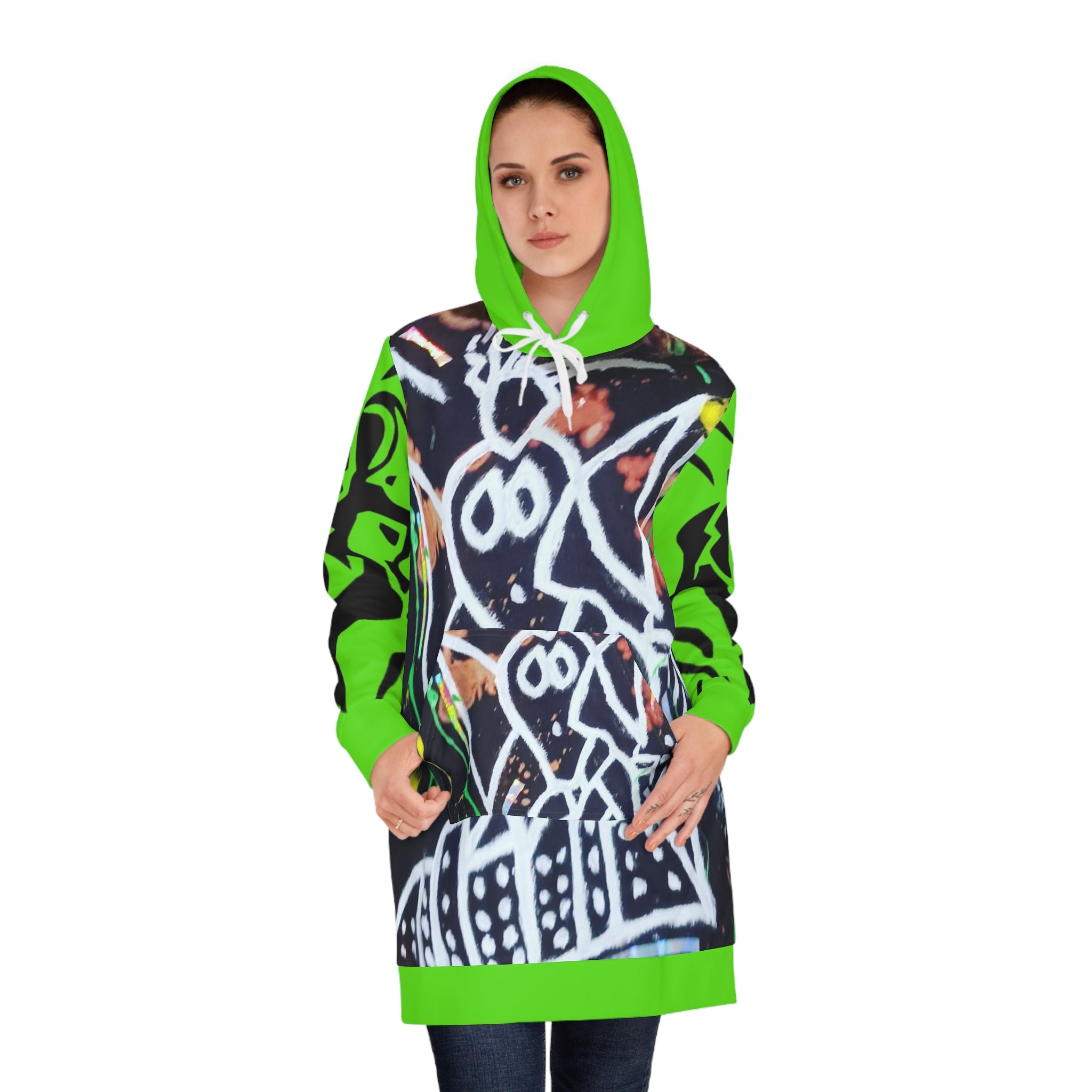 Women's HIP HOP ART Hoodie Dress (AOP)