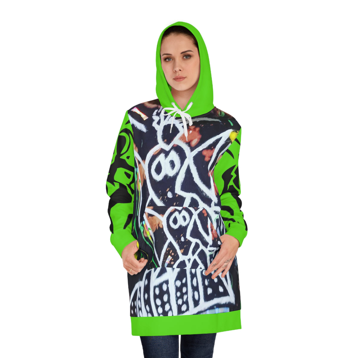 Women's HIP HOP ART Hoodie Dress (AOP)
