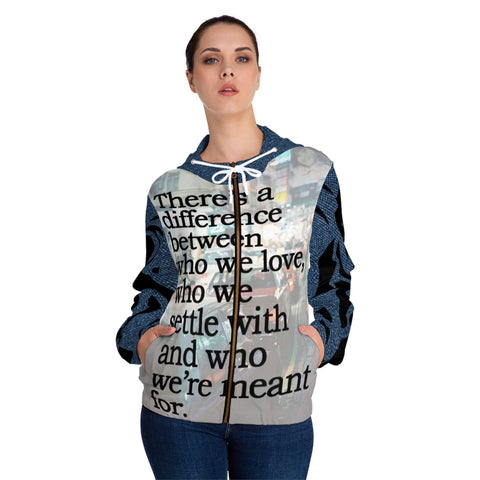 Women’s Full-Zip HIP HOP ART Hoodie (AOP)