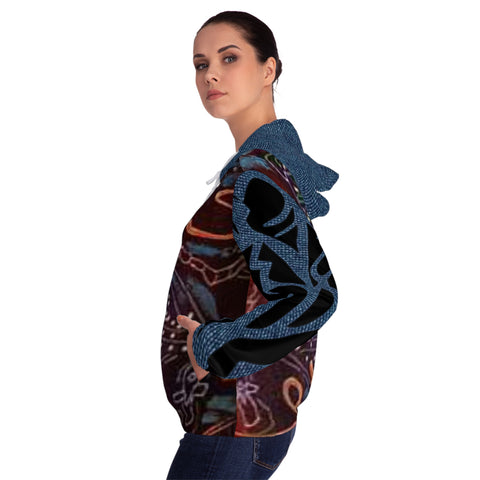 Women’s Full-Zip  HIP HOP ART  Hoodie (AOP)