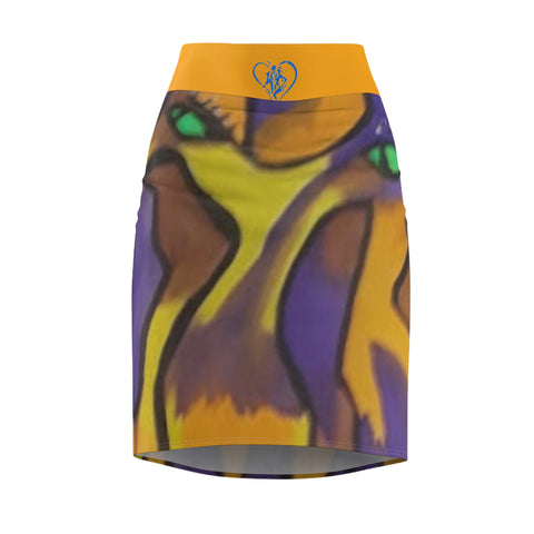 Women's HIP HOP ART Pencil Skirt (AOP)