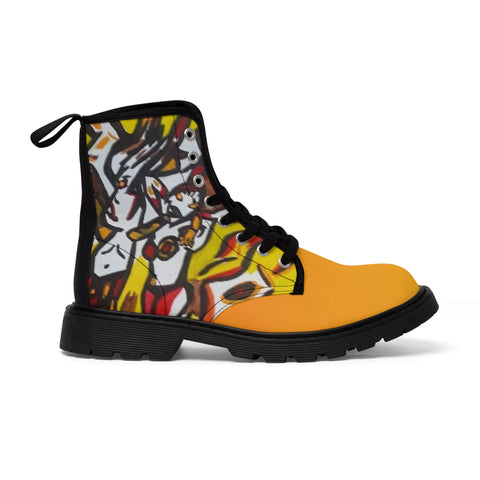 Men's  HIP HOP ART Canvas Boots