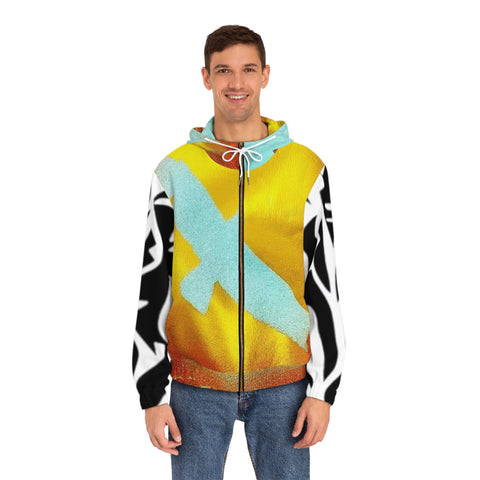 Men's Full-Zip HIP HOP ART Hoodie (AOP)