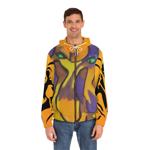 Men's Full-Zip HIP HOP ART Hoodie (AOP)