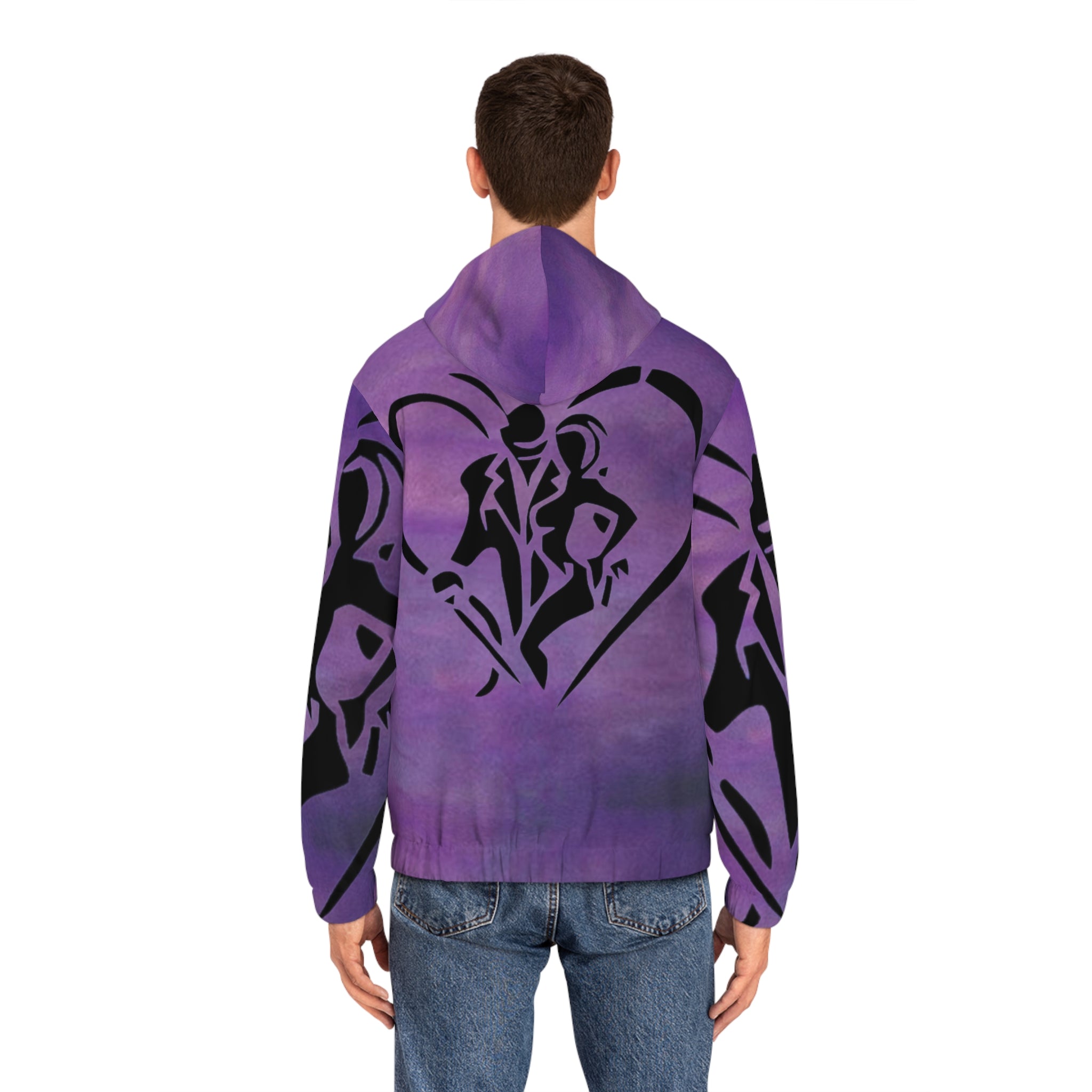 Men's Full-Zip HIP HOP ART Hoodie (AOP)