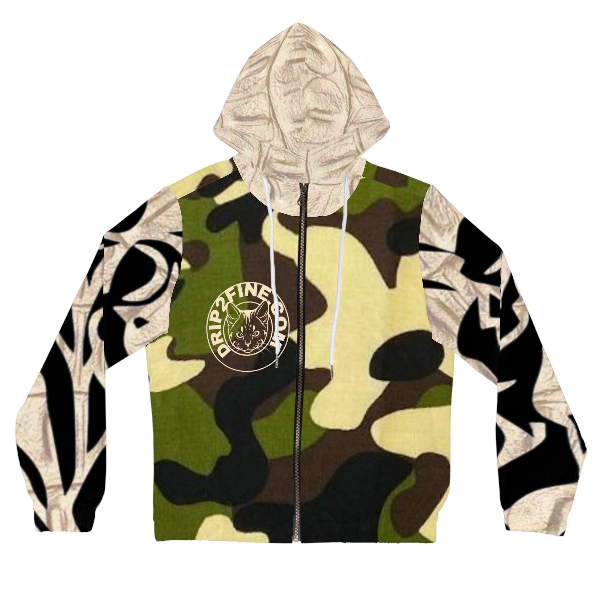 Women’s Full-Zip HIP HOP ART Hoodie (AOP)