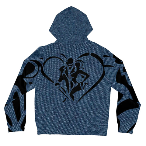 Women’s Full-Zip HIP HOP ART Hoodie (AOP)