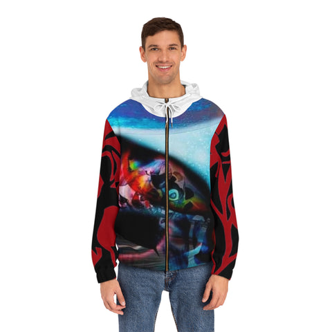 Men's Full-Zip HIP HOP ART Hoodie (AOP)