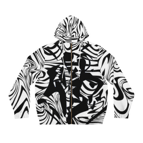 Men's Full-Zip  HIP HOP ART  Hoodie (AOP)