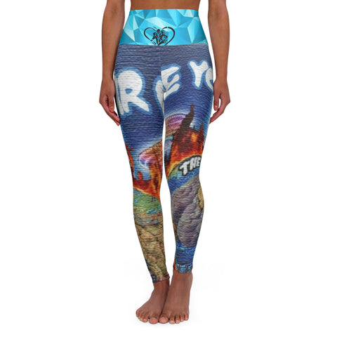 High Waisted HIP HOP ART  Yoga Leggings (AOP)