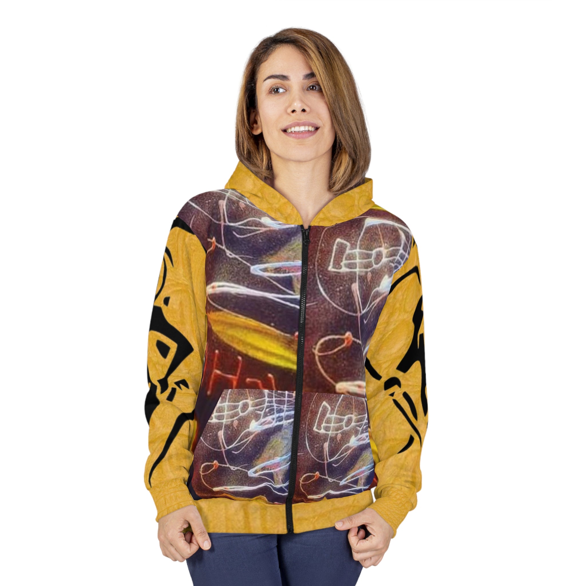 Unisex Zip HIP HOP ART Hoodie (AOP)