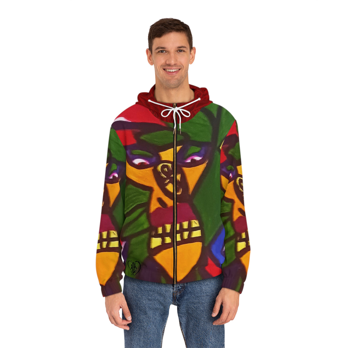 Men's Full-Zip HIP HOP ART  Hoodie (AOP)