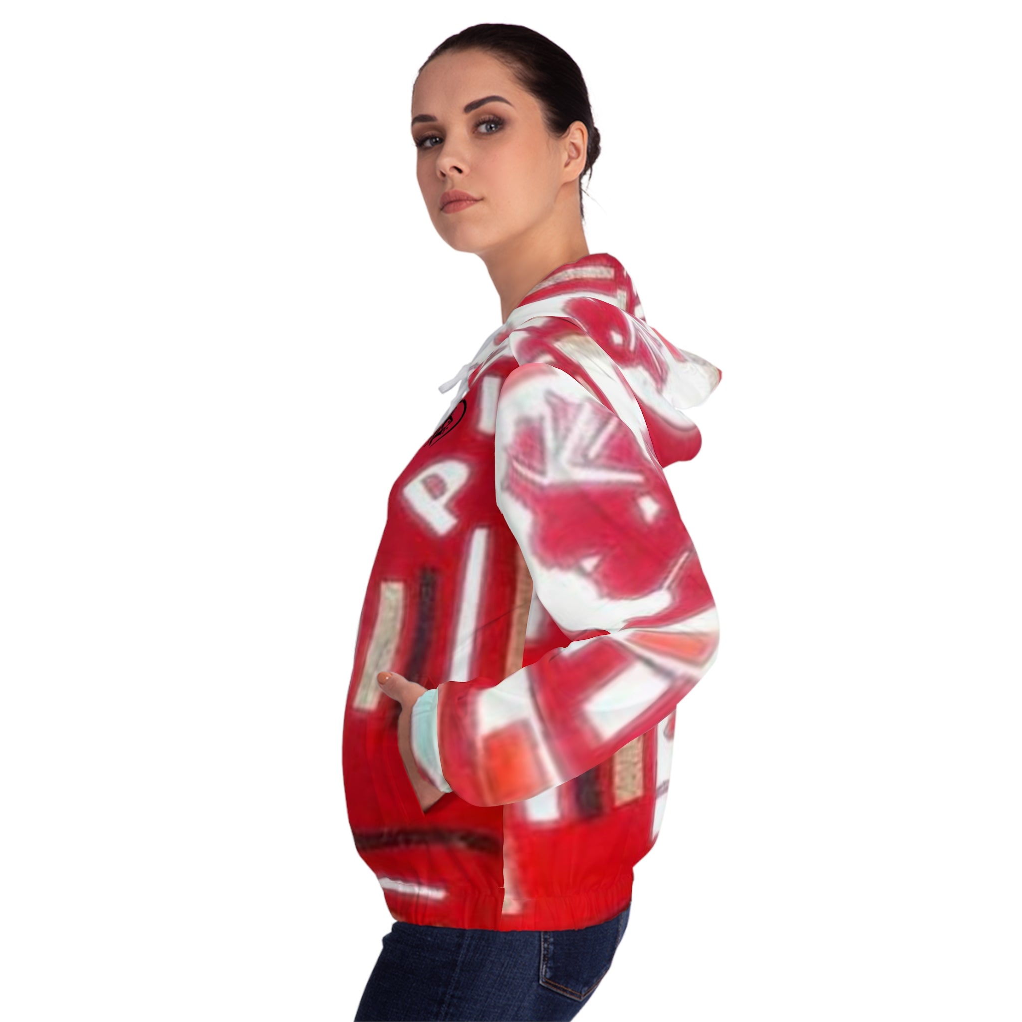 Women’s Full-Zip HIP HOP ART Hoodie (AOP)