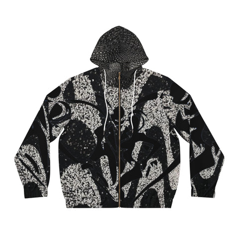 Men's Full-Zip  HIP HOP ART Hoodie (AOP)