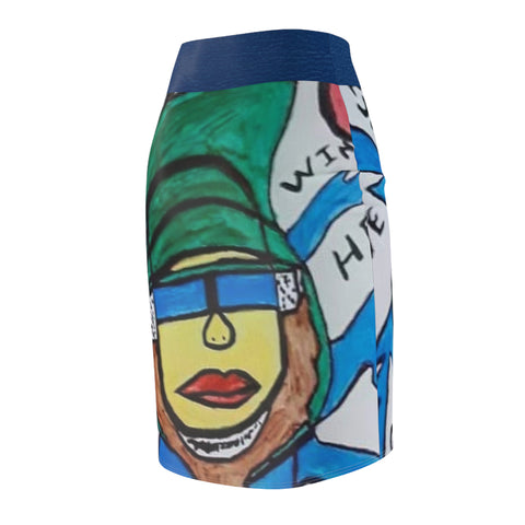 Women's HIP HOP ART Pencil Skirt (AOP)