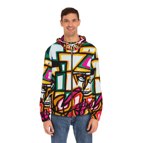 Men's Full-Zip HIP  HOP ART Hoodie (AOP)