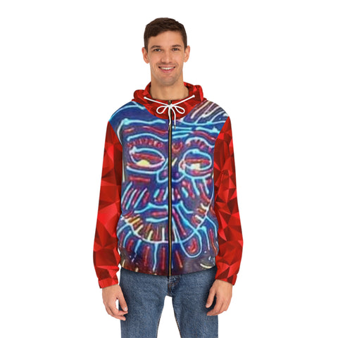 Men's Full-Zip HIP HOP ART Hoodie (AOP)