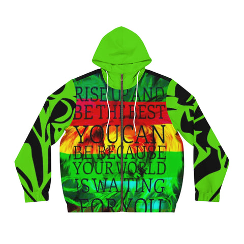 Men's Full-Zip HIP HOP ART Hoodie (AOP)